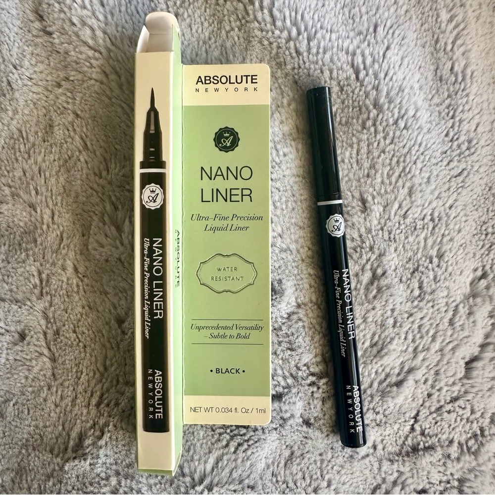 NIB Absolute New‎ York Liquid Nano Liner Ultra-Fine Precision Liquid Liner Black